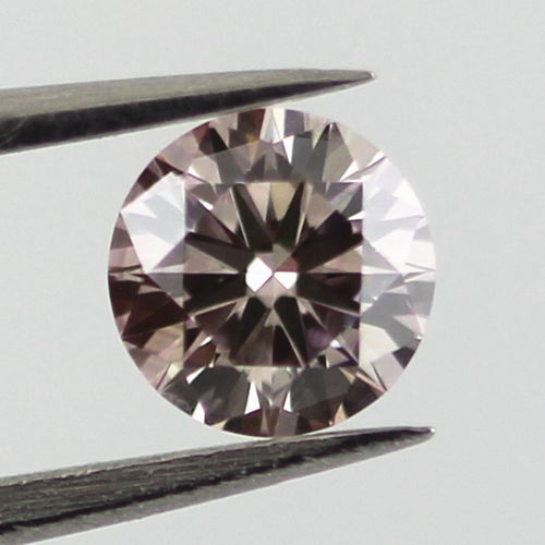 Fancy Brown Pink Diamond, Round, 0.36 carat, SI1 - B