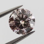 Fancy Brown Pink Diamond, Round, 0.36 carat, SI1 - Thumbnail