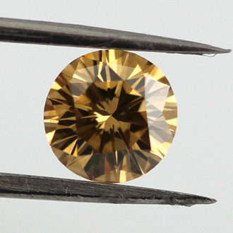 Fancy Brown Yellow Diamond, Round, 0.75 carat, VS2- C