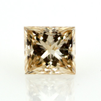 Fancy Brown Yellow Diamond, Princess, 0.57 carat, VS1 - B