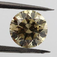 Fancy Brownish Greenish Yellow Diamond, Round, 0.75 carat, VS2 - Thumbnail