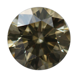 Fancy Brownish Greenish Yellow Diamond, Round, 0.86 carat, SI1