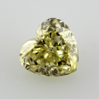 Fancy Brownish Greenish Yellow Diamond, Heart, 1.14 carat - B