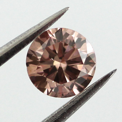 Fancy Brownish Orangy Pink Diamond, Round, 0.27 carat, VS1- C