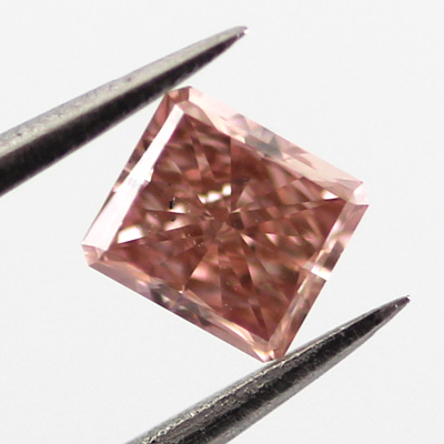 Fancy Brownish Orangy Pink Diamond, Radiant, 0.26 carat, VS2 - B