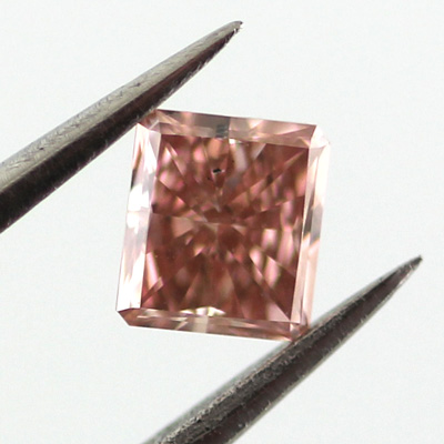 Fancy Brownish Orangy Pink Diamond, Radiant, 0.26 carat, VS2- C