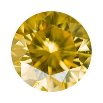 Fancy Brownish Orangy Yellow Diamond, Round, 0.86 carat, SI1