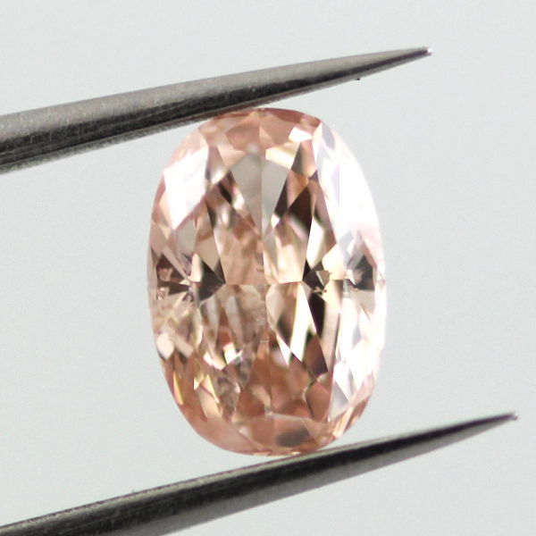 Fancy Brownish Orangy pink Diamond, Oval, 0.51 carat, I1 - B
