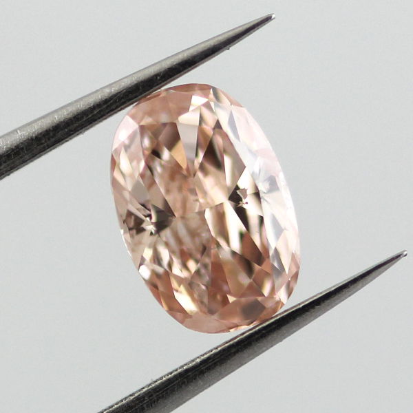 Fancy Brownish Orangy pink Diamond, Oval, 0.51 carat, I1
