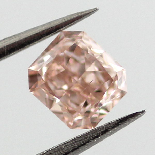Fancy Brownish Pink Diamond, Radiant, 0.26 carat - B