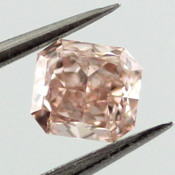 Fancy Brownish Pink Diamond, Radiant, 0.26 carat- C