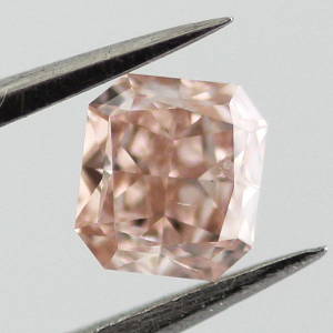 Fancy Brownish Pink Diamond, Radiant, 0.26 carat - Thumbnail