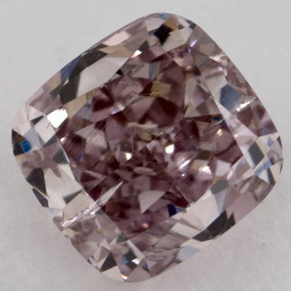 Fancy Brownish Purple Pink Diamond, Cushion, 0.61 carat, I1