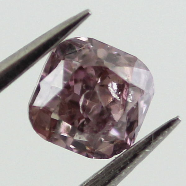 Fancy Brownish Purple Pink Diamond, Cushion, 0.35 carat