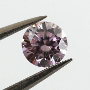 Fancy Brownish Purplish Pink Diamond, Round, 0.21 carat, SI2 - B