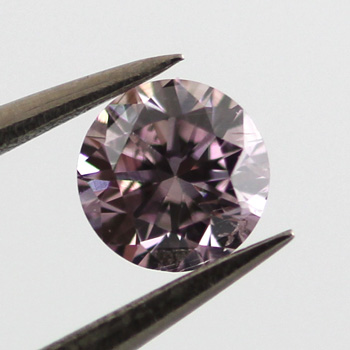Fancy Brownish Purplish Pink Diamond, Round, 0.21 carat, SI2- C