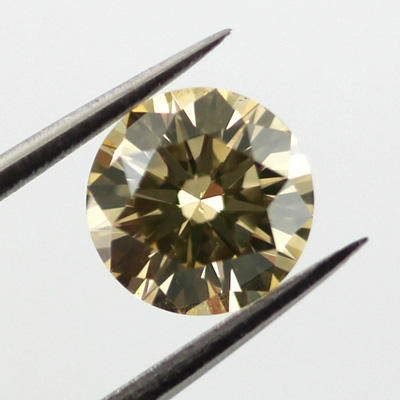 Fancy Brownish Yellow Diamond, Round, 0.82 carat, SI1