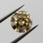 GIA Round Fancy Brownish Yellow Diamond, 0.70 carat