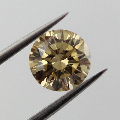 Fancy Brownish Yellow Diamond, Round, 0.70 carat, SI1