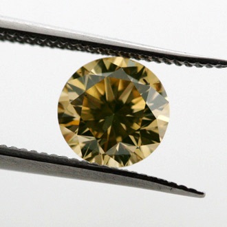 Fancy Brownish Yellow, 0.72 carat, SI2