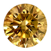 Fancy Brownish Yellow Diamond, Round, 0.59 carat, VVS2