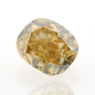 Fancy Dark Brown Yellow Diamond, Cushion, 0.90 carat - B