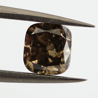 Fancy Dark Brown Diamond, Cushion, 1.01 carat, SI1 - B