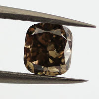 Fancy Dark Brown Diamond, Cushion, 1.01 carat, SI1 - Thumbnail