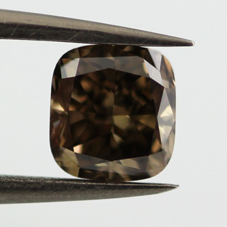 Fancy Dark Brown Diamond, Cushion, 1.01 carat, SI1