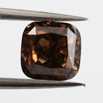 Fancy Dark Brown Diamond, Cushion, 1.02 carat, SI2- C