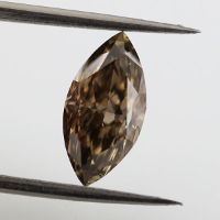 Fancy Dark Brown Diamond, Marquise, 1.29 carat, VS2 - Thumbnail