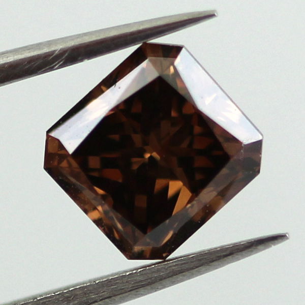 Fancy Dark Brown Diamond, Radiant, 1.08 carat, VS2