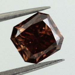 GIA Radiant Fancy Dark Brown Diamond, 1.18 carat