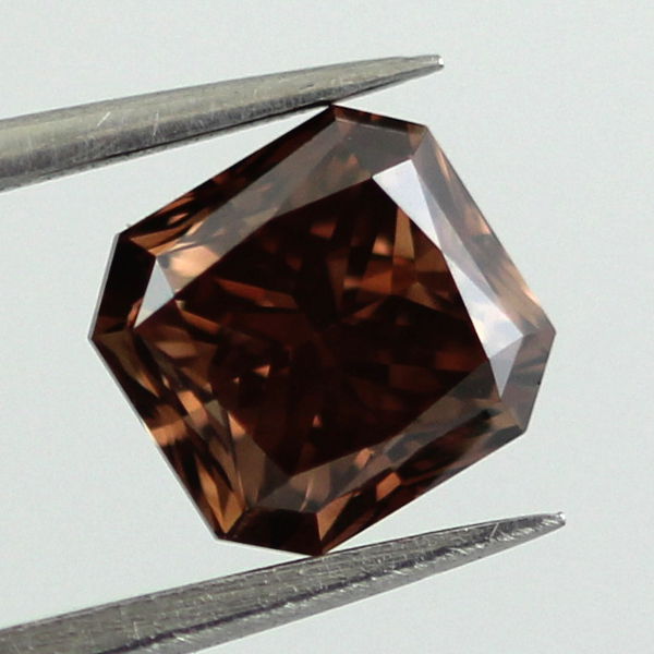 Fancy Dark Brown Diamond, Radiant, 1.18 carat, VVS2