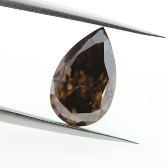 Fancy Dark Brown Diamond, Pear, 2.17 carat, SI1