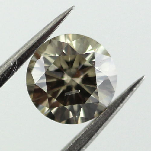 Fancy Dark Gray Diamond, Round, 0.67 carat