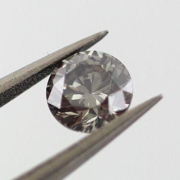 Fancy Dark Gray Diamond, Round, 0.40 carat, SI1 - B