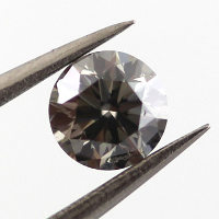 Fancy Dark Gray Diamond, Round, 0.40 carat, SI1 - Thumbnail