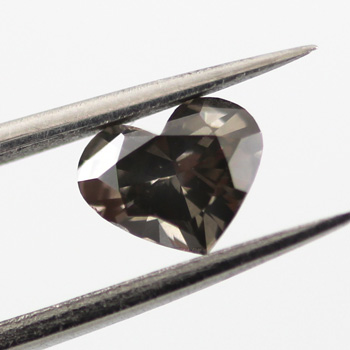 Fancy Dark Gray Diamond, Heart, 0.50 carat