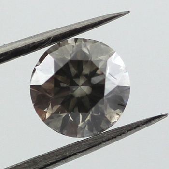 Fancy Dark Gray Diamond, Round, 1.00 carat