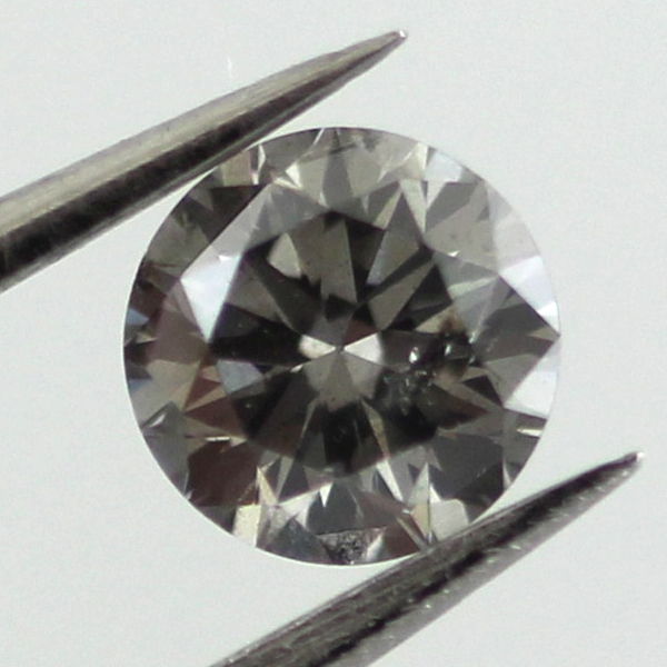 Fancy Dark Gray Diamond, Round, 0.35 carat - B