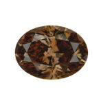 Fancy Dark Orange Brown Diamond, Oval, 1.12 carat - Thumbnail