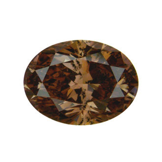 Fancy Dark Orange Brown Diamond, Oval, 1.12 carat