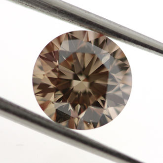 Fancy Dark Orange Brown Diamond, Round, 1.23 carat, VS2