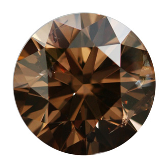 Fancy Dark Orangy Brown Diamond, Round, 3.45 carat