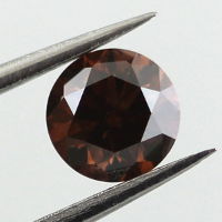 GIA Round Fancy Dark Orangy Brown Diamond, 0.50 carat