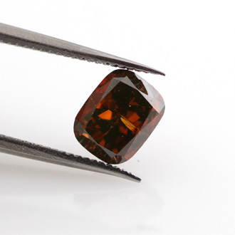Fancy Dark Orangy Brown Diamond, Cushion, 0.80 carat - B