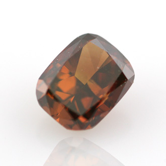 Fancy Dark Orangy Brown Diamond, Cushion, 0.80 carat