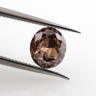 Fancy Dark Orangy Brown, 0.82 carat, I2