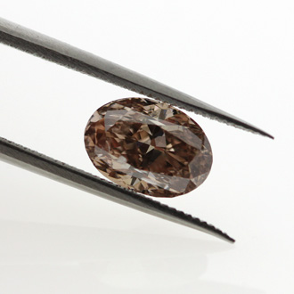 Fancy Dark Pinkish Brown Diamond, Oval, 1.43 carat, I1 - B